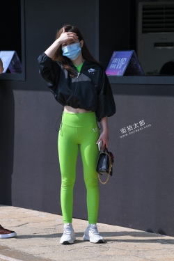 绿色紧身裤瑜伽裤 21-10-31-92P
